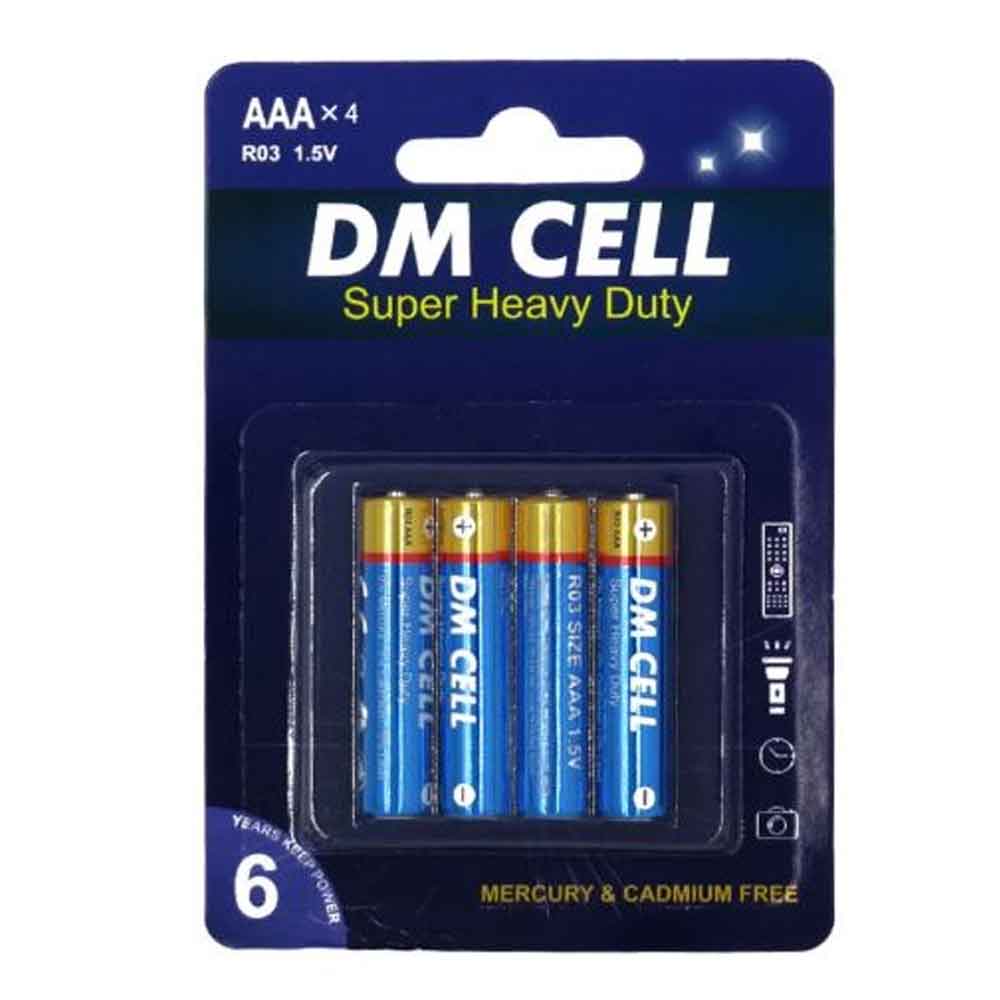 باتری نیم قلمی سوپر هوی دیوتی DM CELL کارت 4 عددی