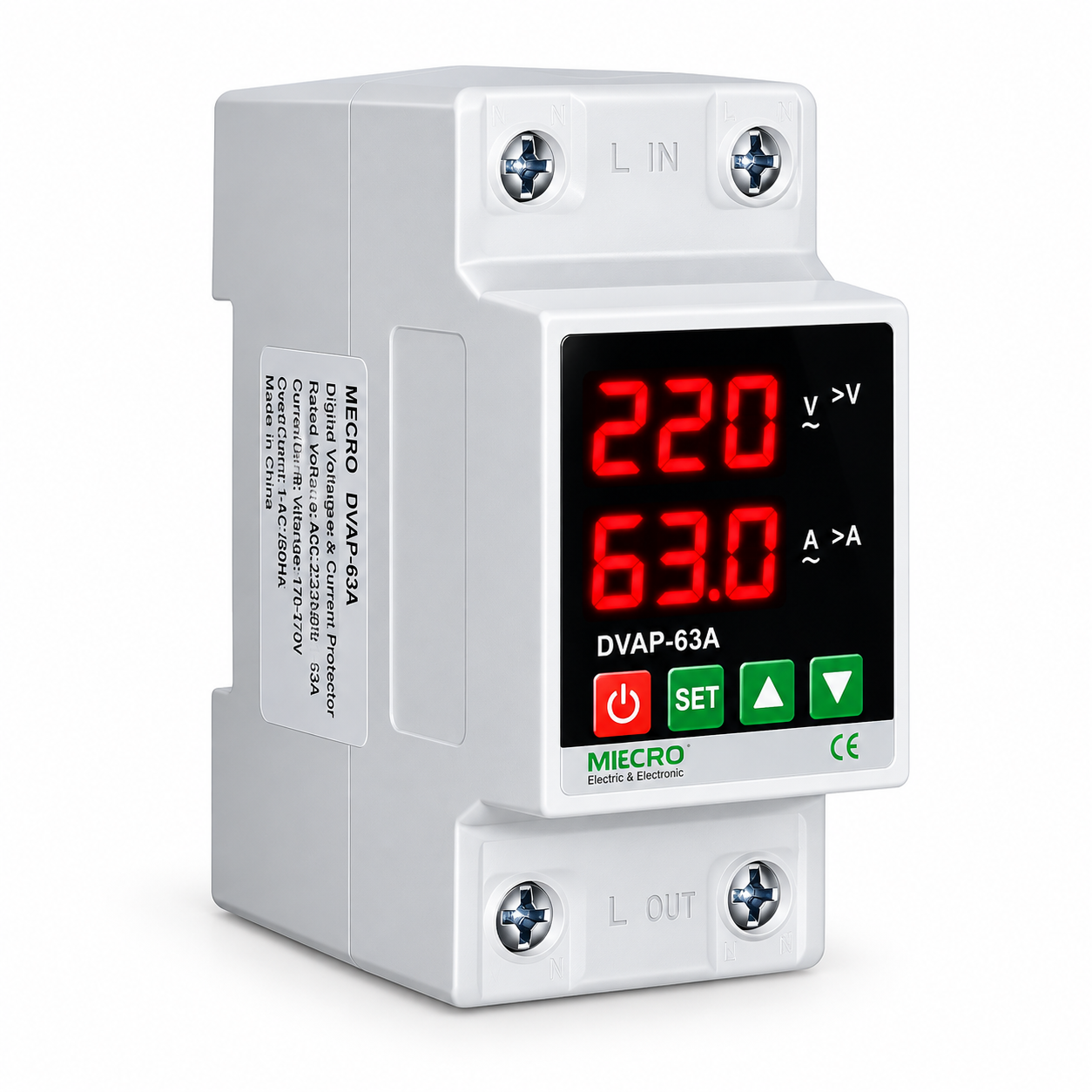 محافظ ولتاژ دیجیتال 63 آمپر میکرومکس مدل DVAP-63A