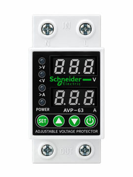 محافظ ولتاژ جریان دیجیتال تکفاز 63 آمپر طرح اشنایدر AVP-63